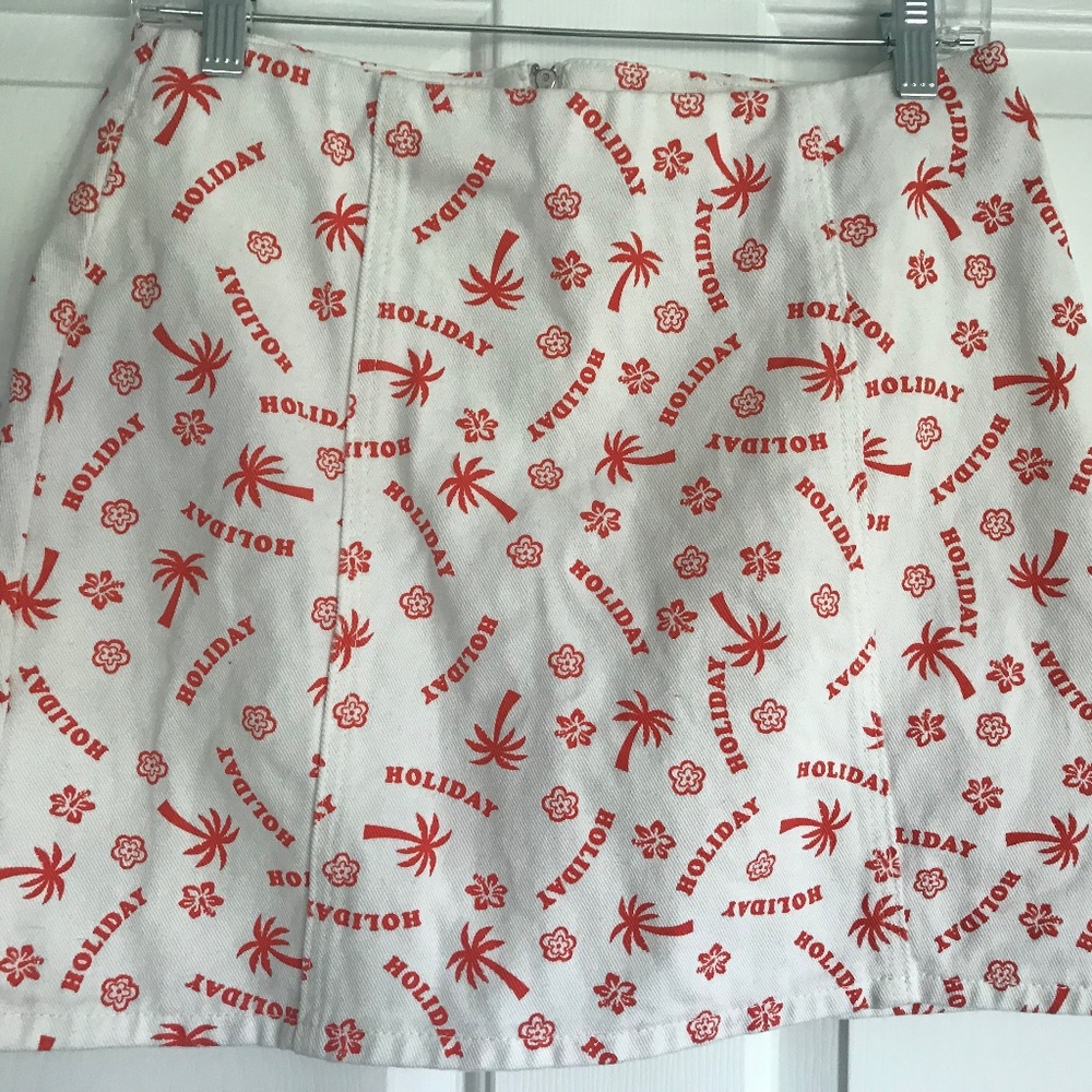 Glamorous Brand denim holiday mini skirt 8 Dolls Kill
